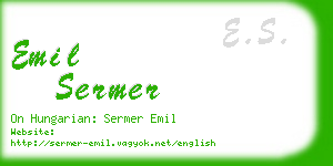 emil sermer business card